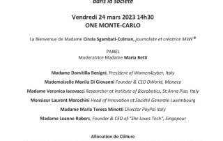Invitation Monaco Women Forum March 24th