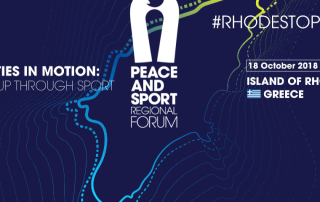 Peace And Sport Regional Forum In Greece 18th October 2018